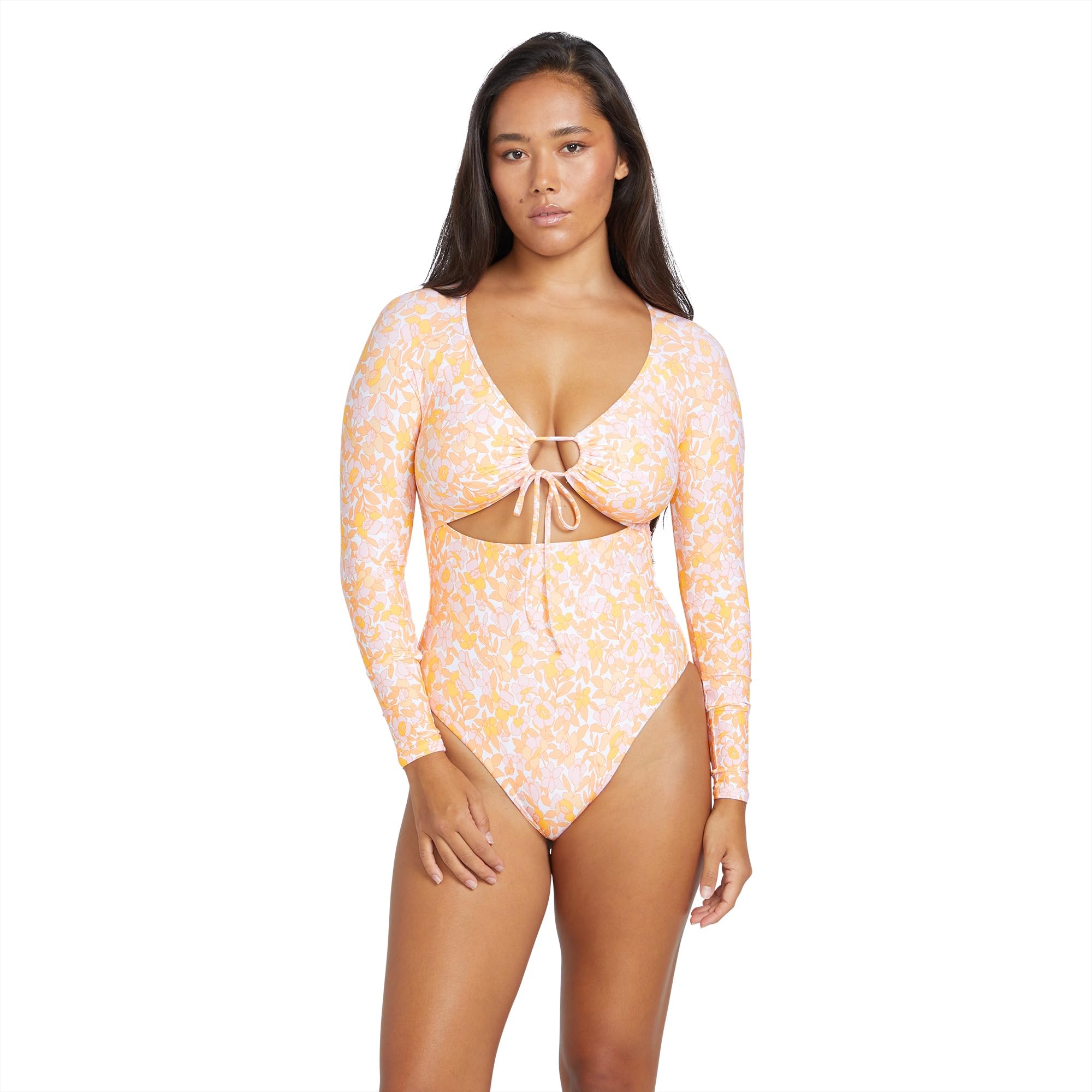 Volcom Costume Intero per la Marea Parte Inferiore del Bikini, Nero Combo, S Donna
