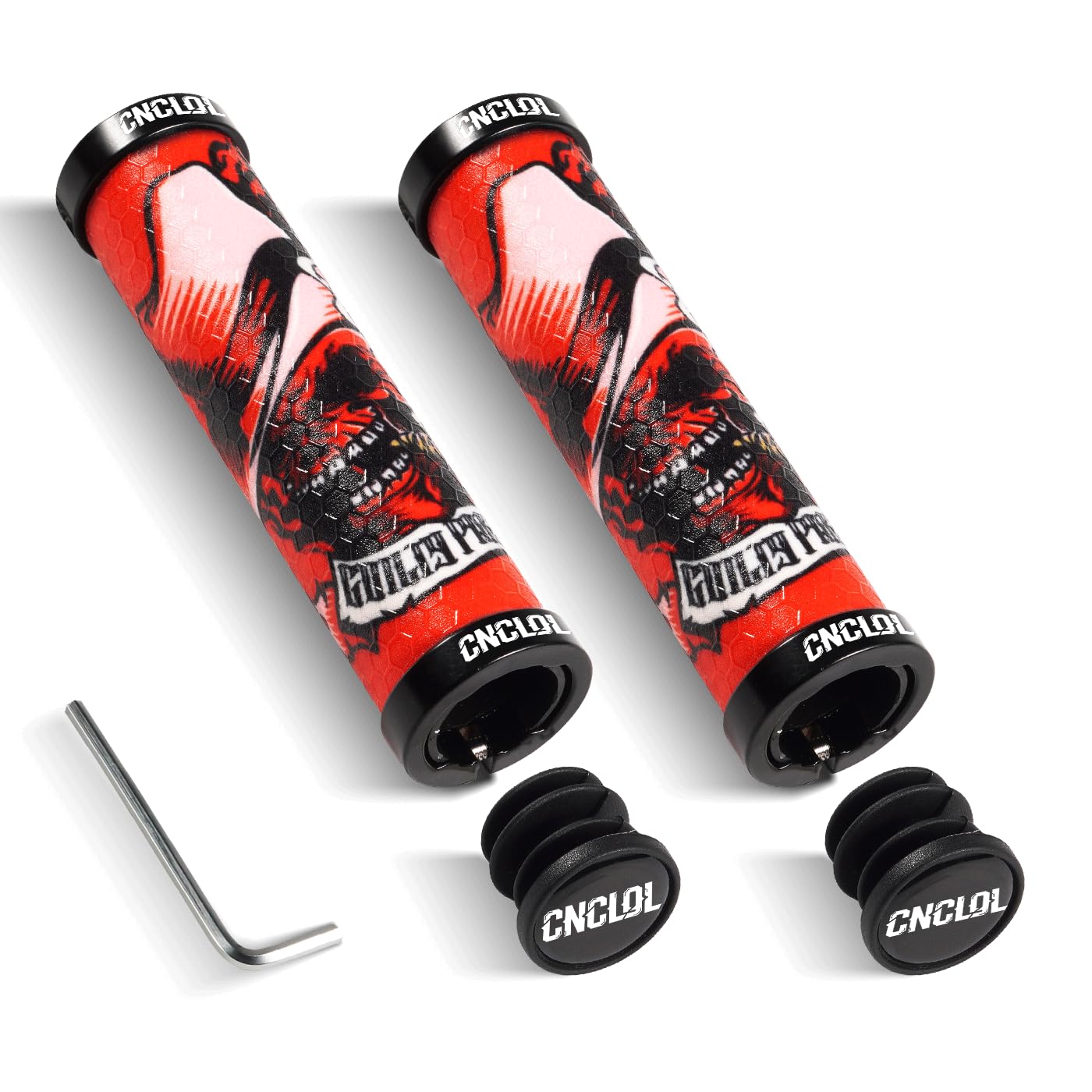 CHOOEE Manici per mountain bike, manubrio della bicicletta, 22 mm, in silicone, manopole antiscivolo per mountain bike/BMX e così via.