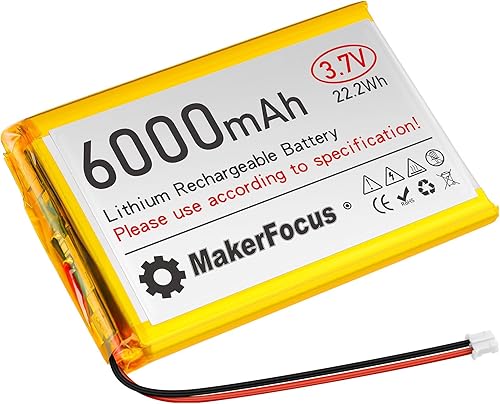 1 batería recargable de polímero de litio de 3.7 V 6000 mAh con placa protectora integrada y enchufe PH2.0 compatible con WisBlock Meshtastic,