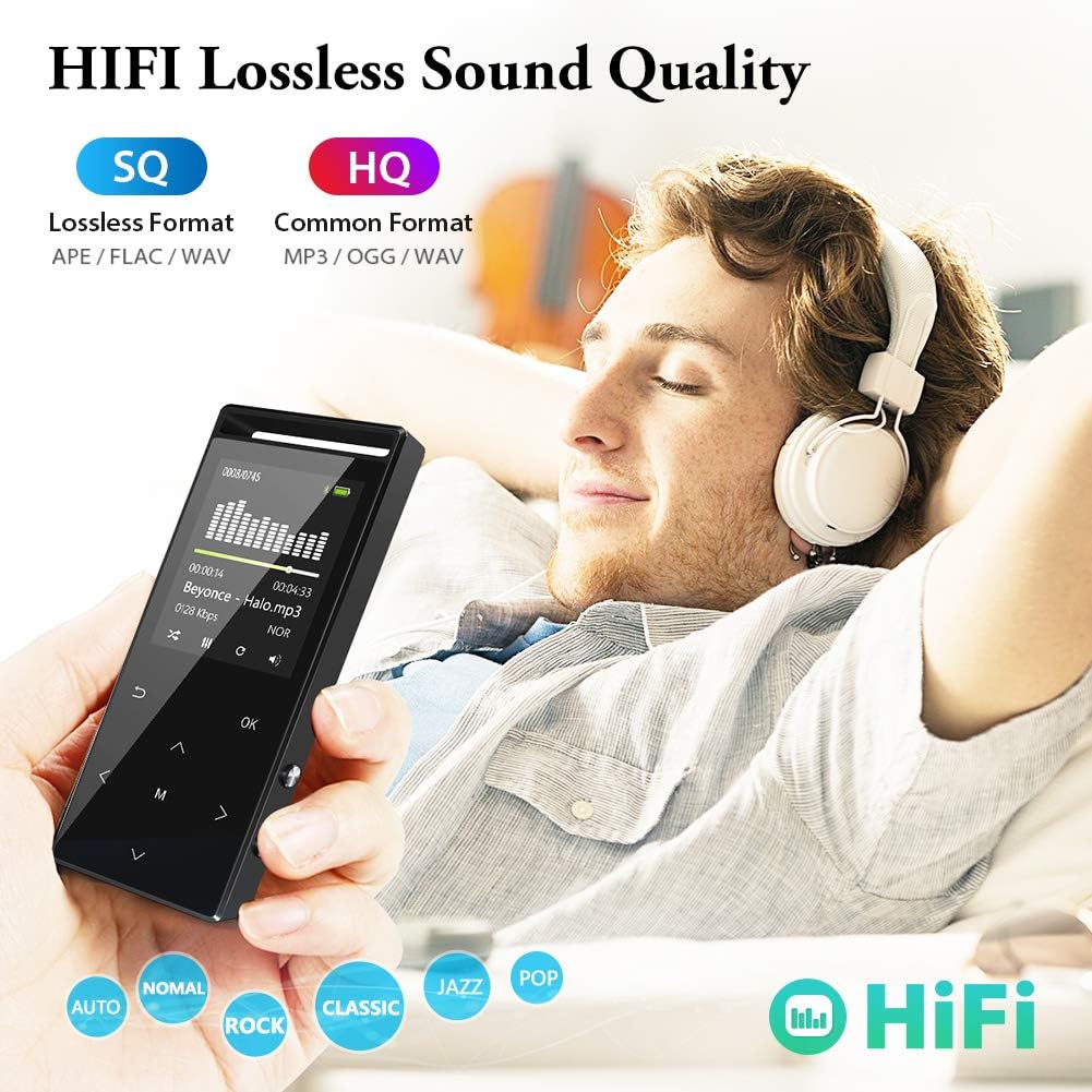 Exclusive Discount 🔥 MP3 Player, 64GB MP3 Player with Bluetooth, Hi-Fi Lossless Sound Music Player with FM Radio, Recorder, Pedometer, with Armbands and Earphones, Black