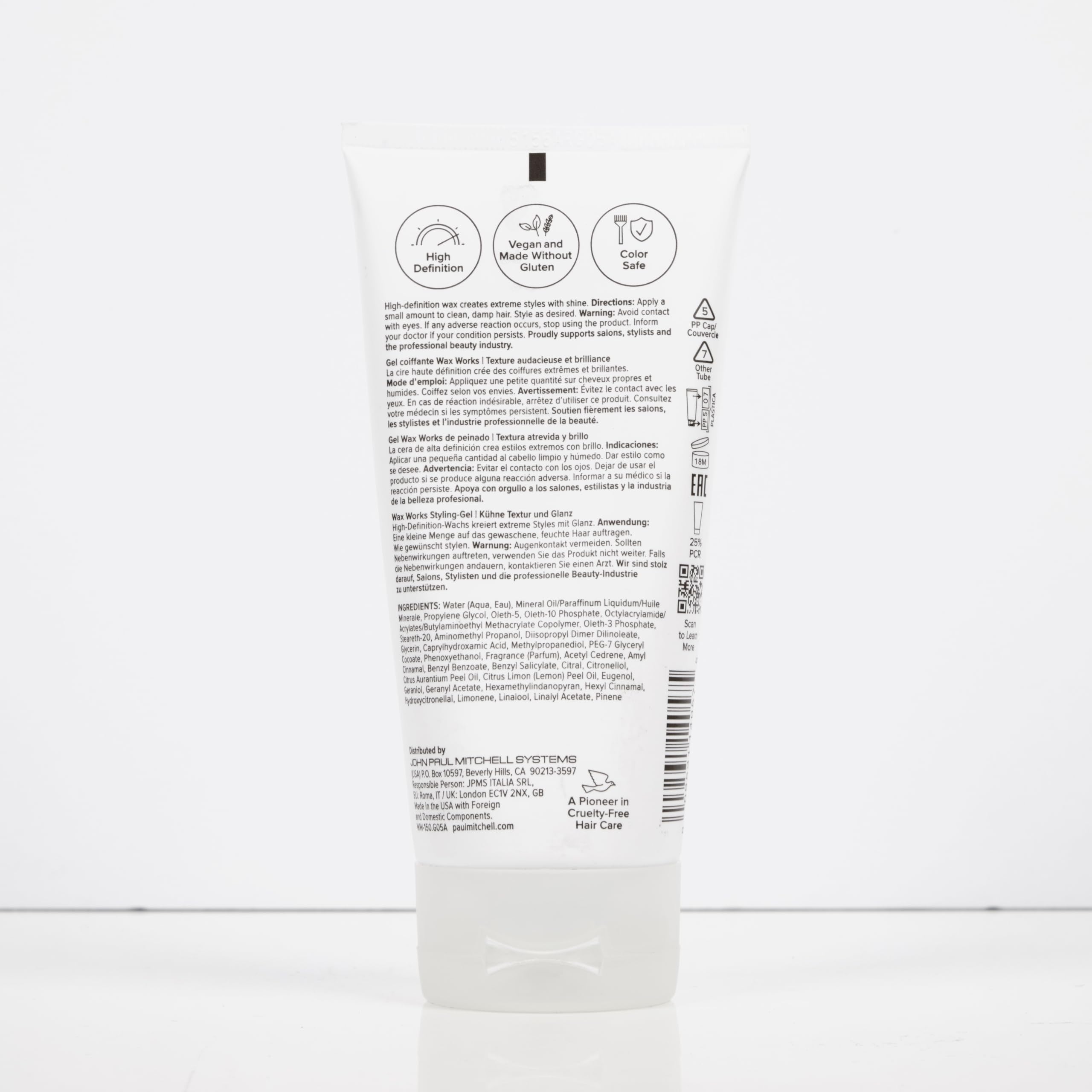 Paul Mitchell Wax Works Hair Gel, Flexible Hold, Bold Texture + Shine, For All Hair Types, 5.1 fl. oz