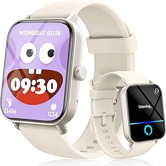 KALINCO Kids Smart Watch, IP68 Waterproof Swimming Smartwatch, 1.8'' Fitness Activity Tracker Watch with 100 Sports Modes, Make Call/Answer, HR & Sleep Monitor, Alarm for 7+ Boys Girls Teens