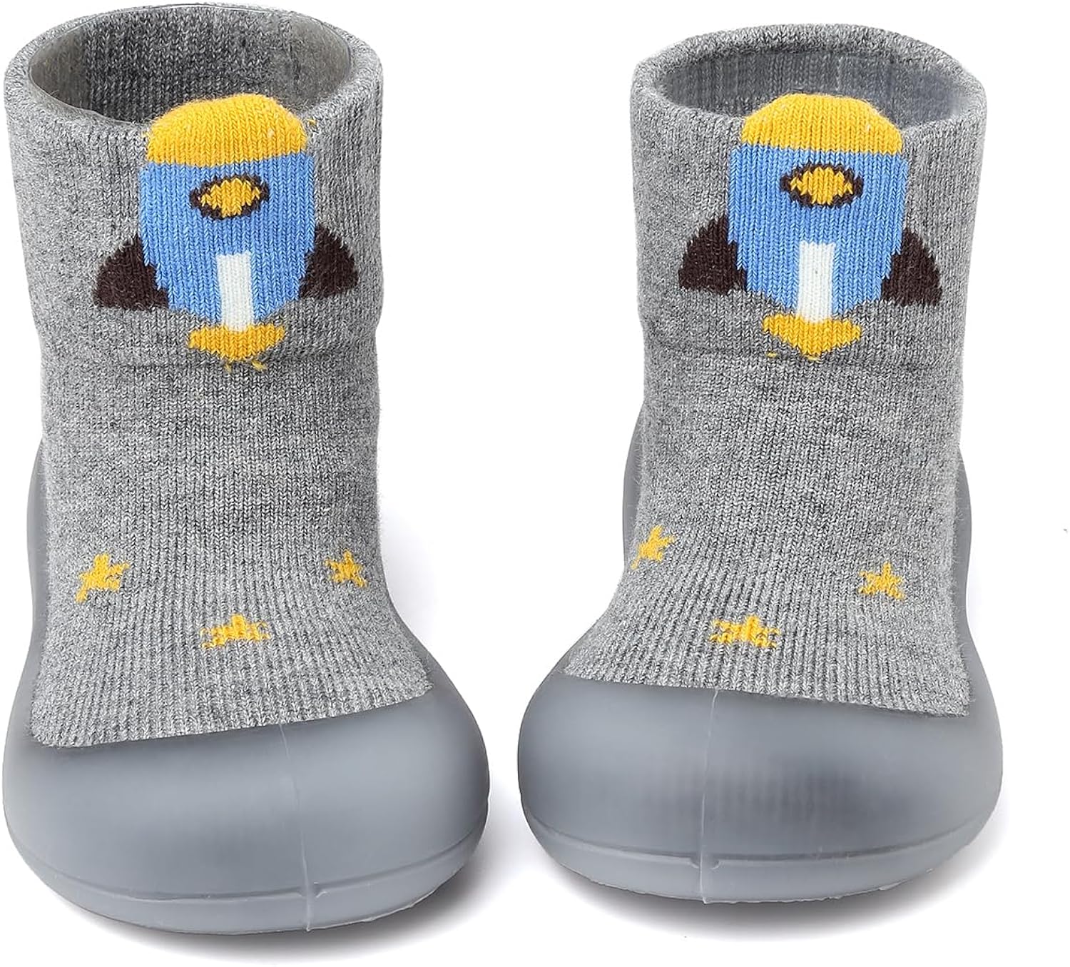 Zapatos de calcetín para bebé, suela de goma suave, antideslizante, para interiores, para bebés, niños y niñas, zapatos de entrenamiento para
