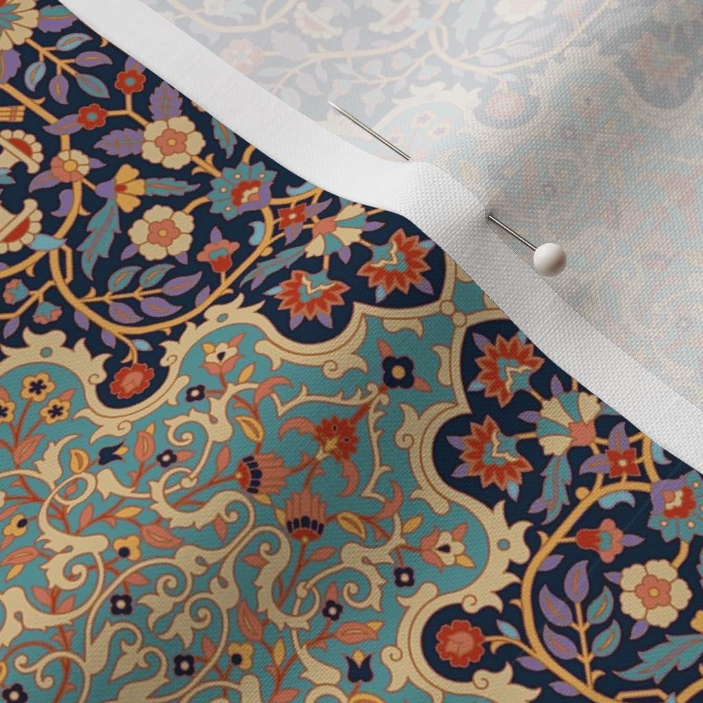 Spoonflower Fabric - Victorian Art Deco Damask Floral Antique Style Printed on Petal Signature Cotton Fabric by The Yard - Sewing Quilting Apparel Crafts Decor