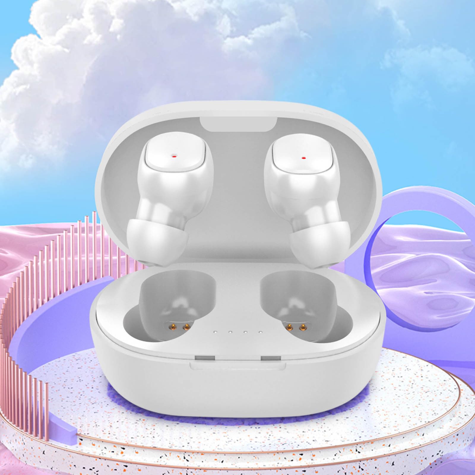 ByikunHeadphones Wireless Bluetooth, Wireless Mini Headset Bluetooth Wireless Stereo Bluetooth-Compatible 5.1 Earphones HiFi Stereo Sound Wireless Mini in-Ear Earbuds, Bluetooth Headphones