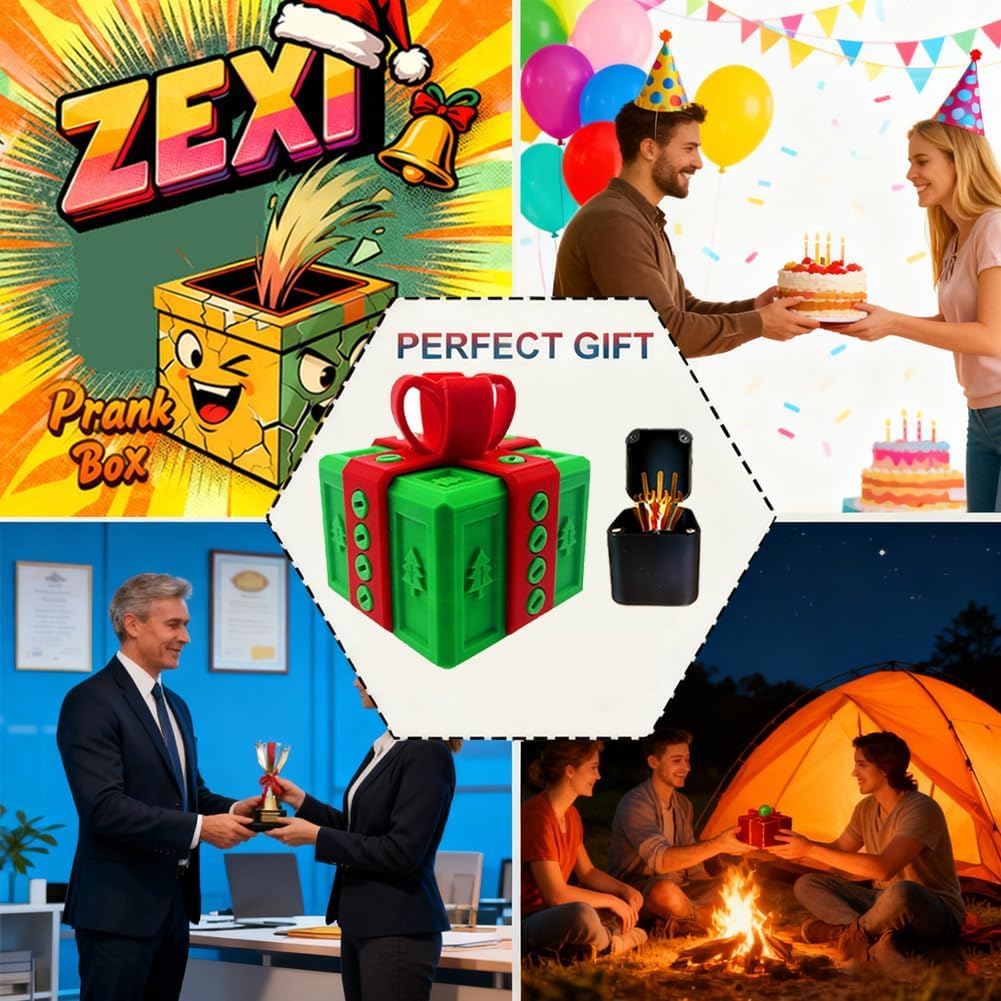 The Prank Box – Hilarious Screw Challenge with Middle Finger Surprise, Perfect Gag Gift for All Occasions, Annoying Funny 3D Printed Screw Gifts Boxes Ideal for Birthday, Christmas, Halloween (1pc B)