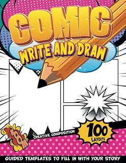 Teen Travel Journal To Write And Draw In: Comic Template Book For Writing And Sketching Your Own Comics