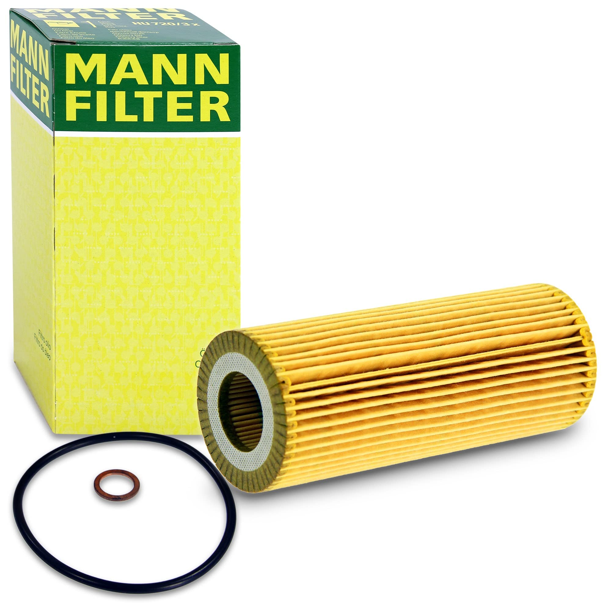MANN-FILTER Inspektionspaket Filterset 1x Ölfilter, 1x Kraftstofffilter, 1x Luftfilter, 1x Innenraumfilter, 1x Motoröl 5W-30 EDGE FLUID TITANIUM 6l Kompatibel mit BMW 3er (E90)(E91)