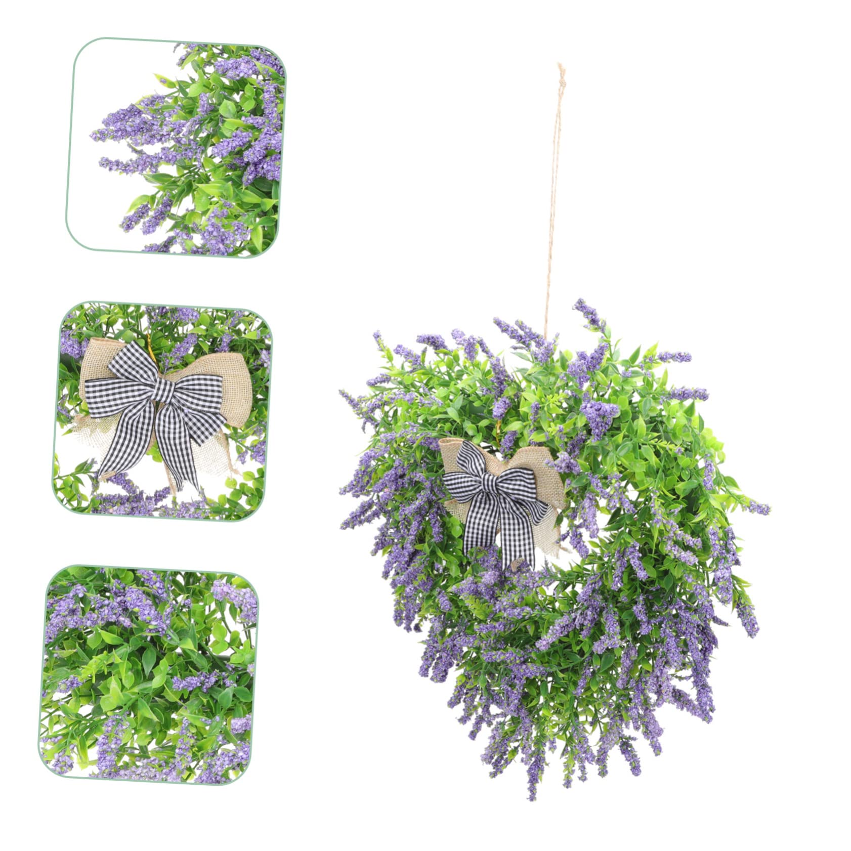 Künstlicher Lavendel Türkranz aus Kunststoff Violett für Garten