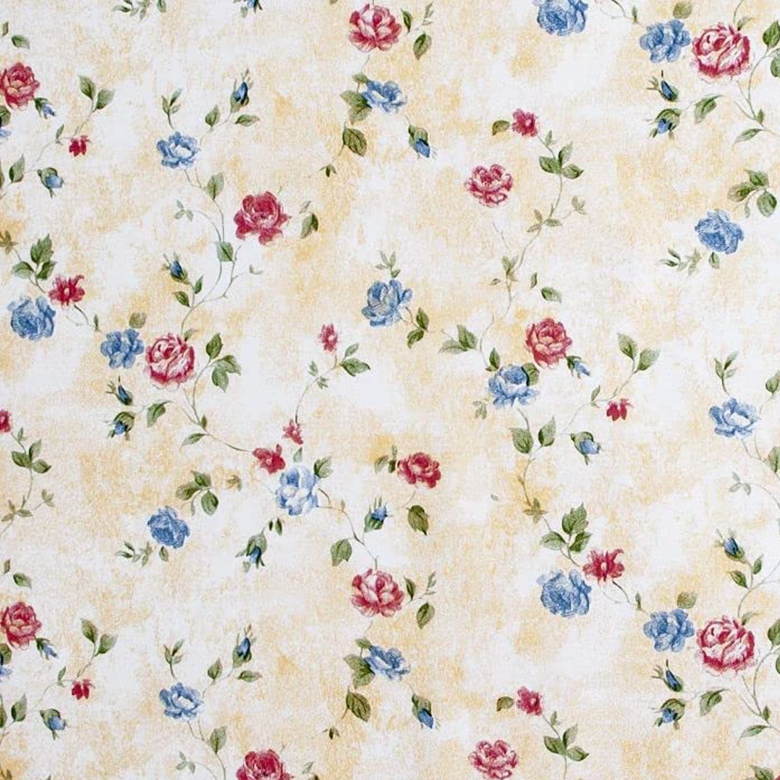 Red Vintage Floral Wallpaper
