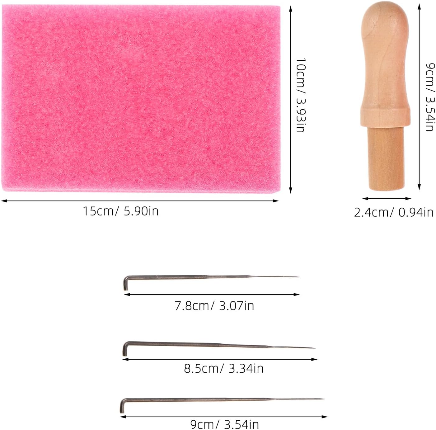 IWOWHERO Needle Felting Tool Kit with Wool Felting Needles for Beginners 30pcs Set Including Finger Cots and Work Mat for DIY Wool Crafts and Felt Projects