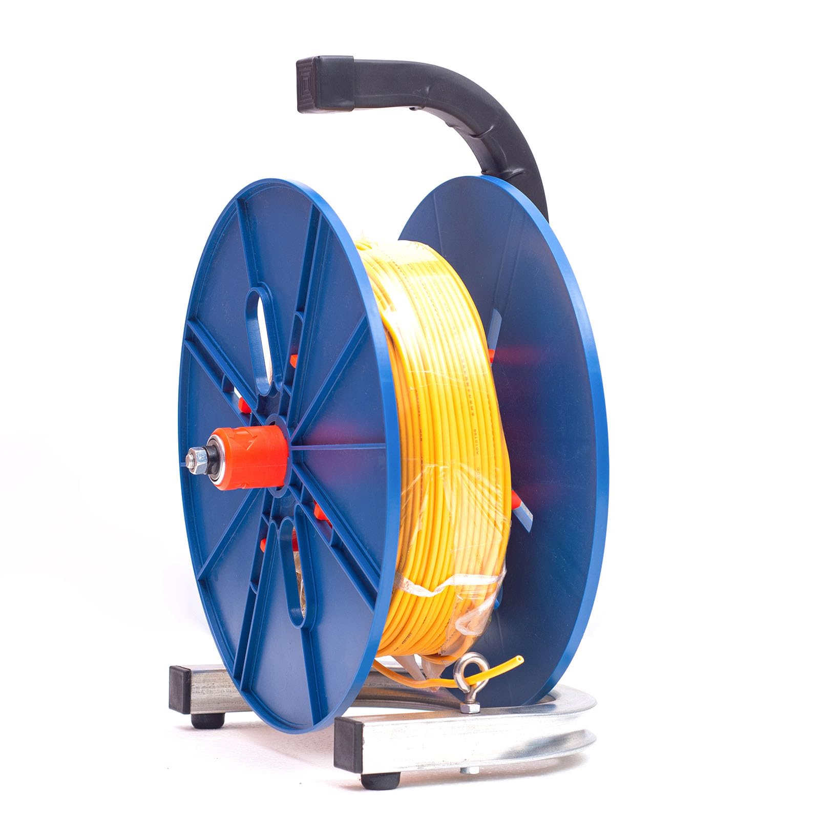 Estante de carrete de alambre robusto para solucionar el desorden en cables industriales