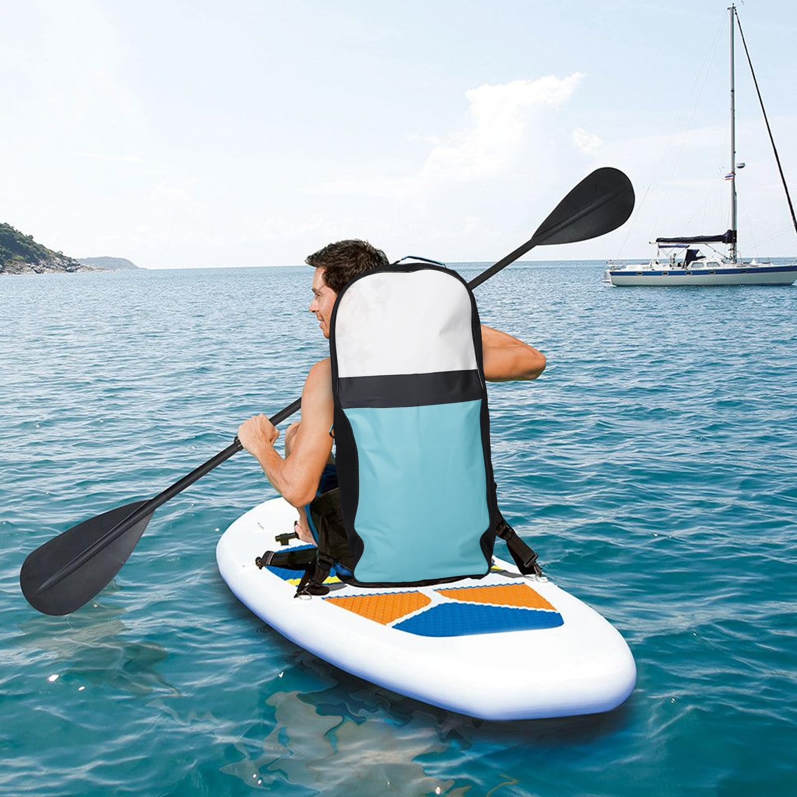 Abaodam Aufblasbares Surf Paddleboard mit Integrierter Standfunktion und Tragbar mit Griffen für Erwachsene Vielseitig Einsetzbar für Strand Pool und Wassersport Wasserdichtes Material