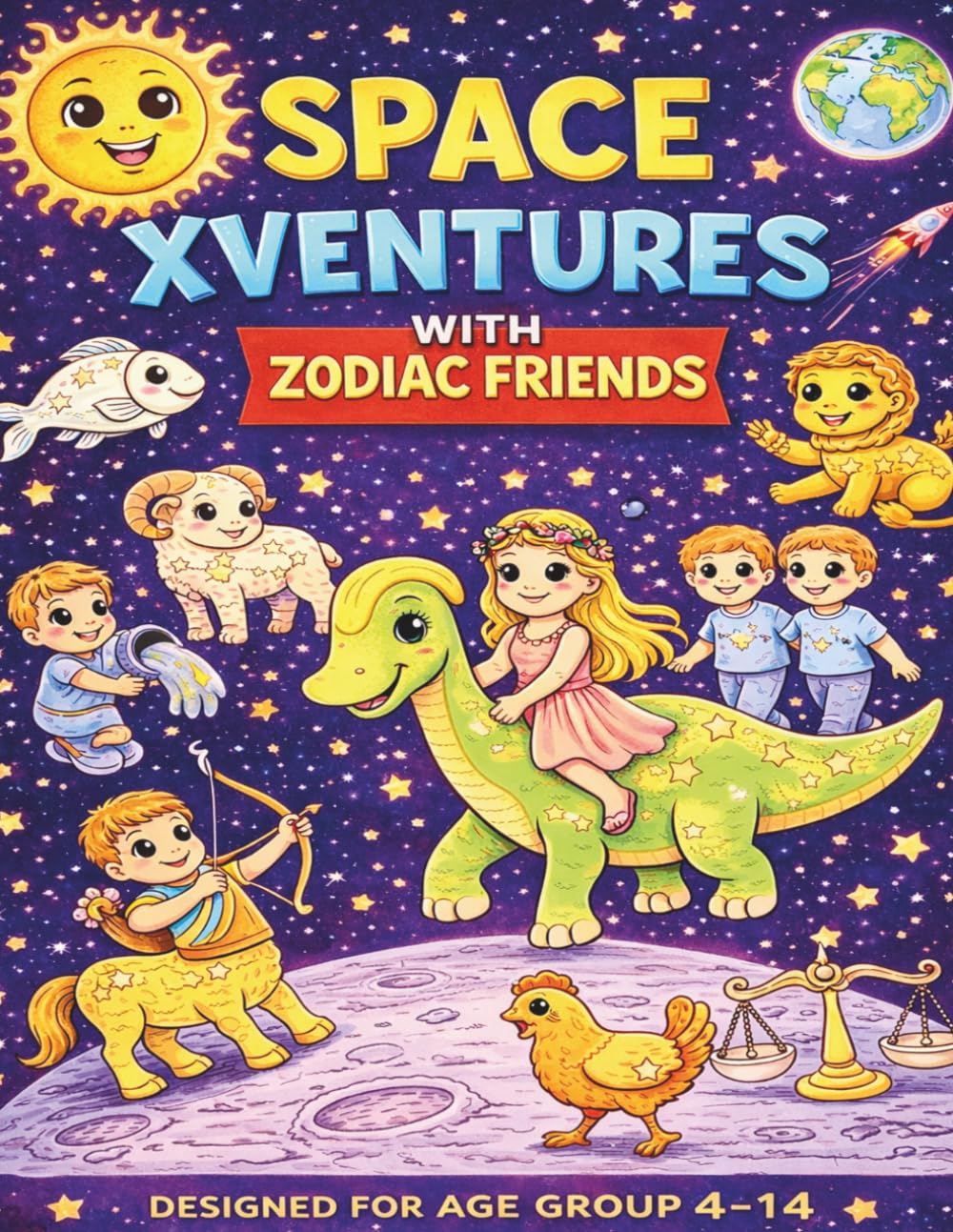 Space Xventures with Zodiac Friends: Designed for Age Group 4-14