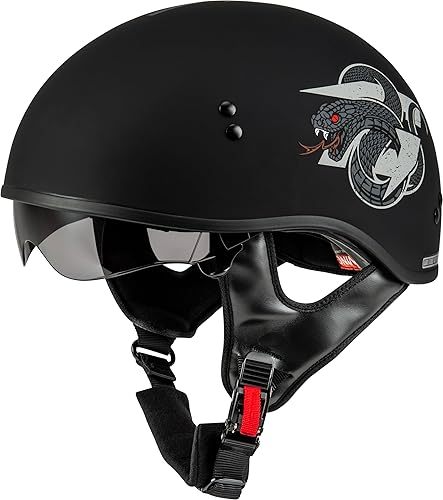 Miniatura 2 de GMAX HH-65 DRK1 Half Helmet - FMVSS 218 Approved