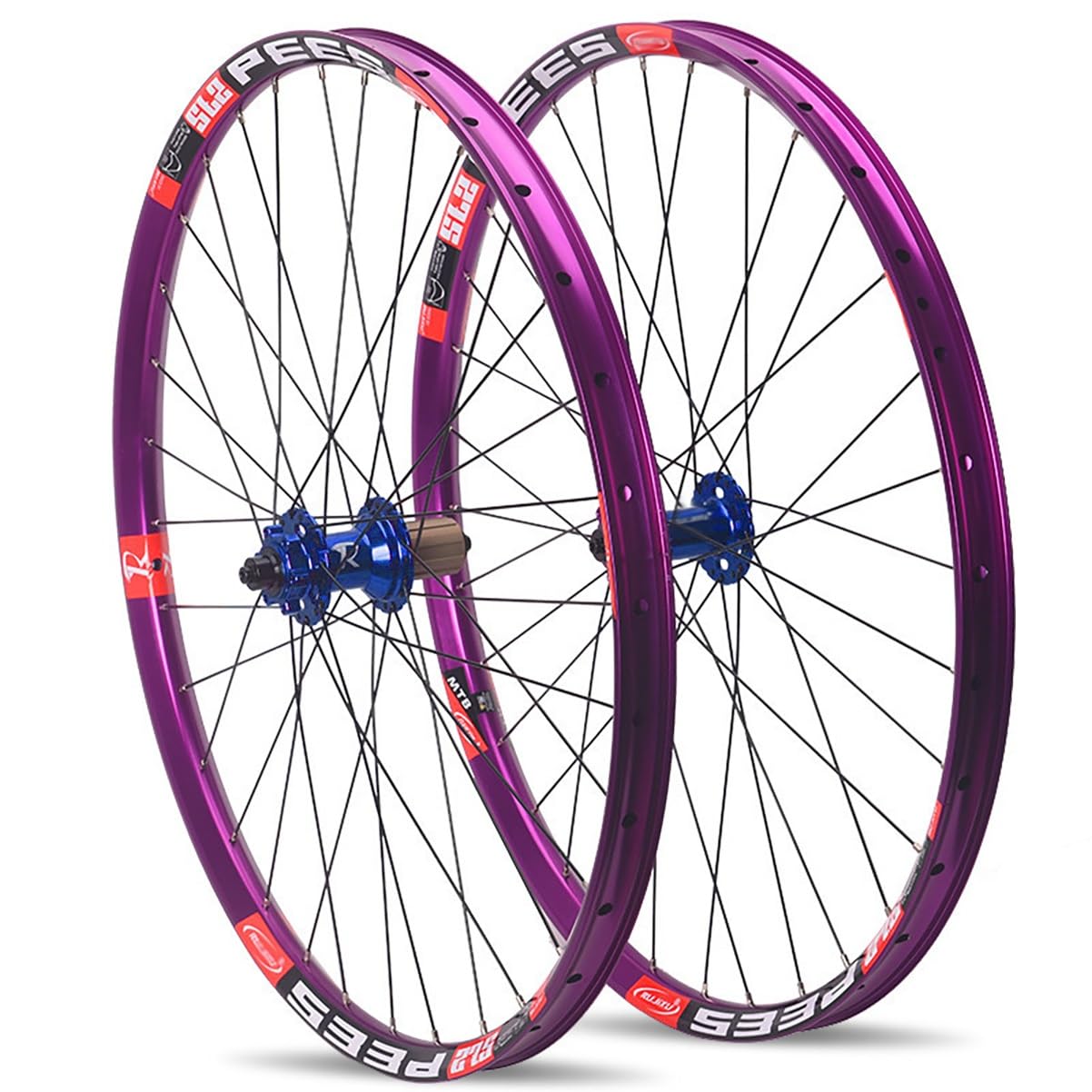ZXGSXIOU Mountain Bike Wheelset 26/27.5/29In Aluminum Alloy Front Rear Rims Quick Release 100mm/135mm Disc Brake 32H Hubs For 8/9/10/11/12 Speed Cassette