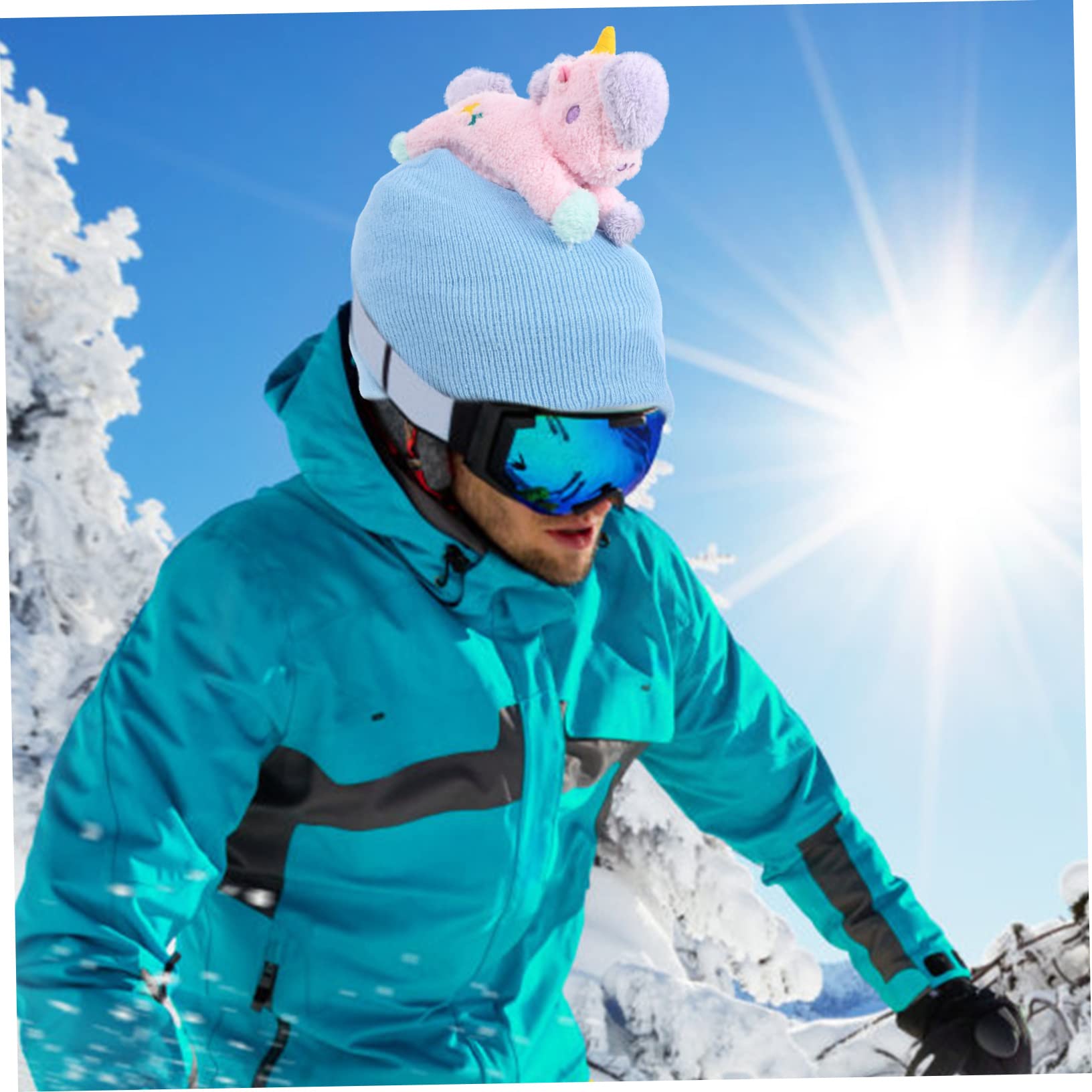 Housse de Casque de Ski Élastique Décorative Protection de Casque Lavable avec Design Compatible avec Accessoire pour Hiver