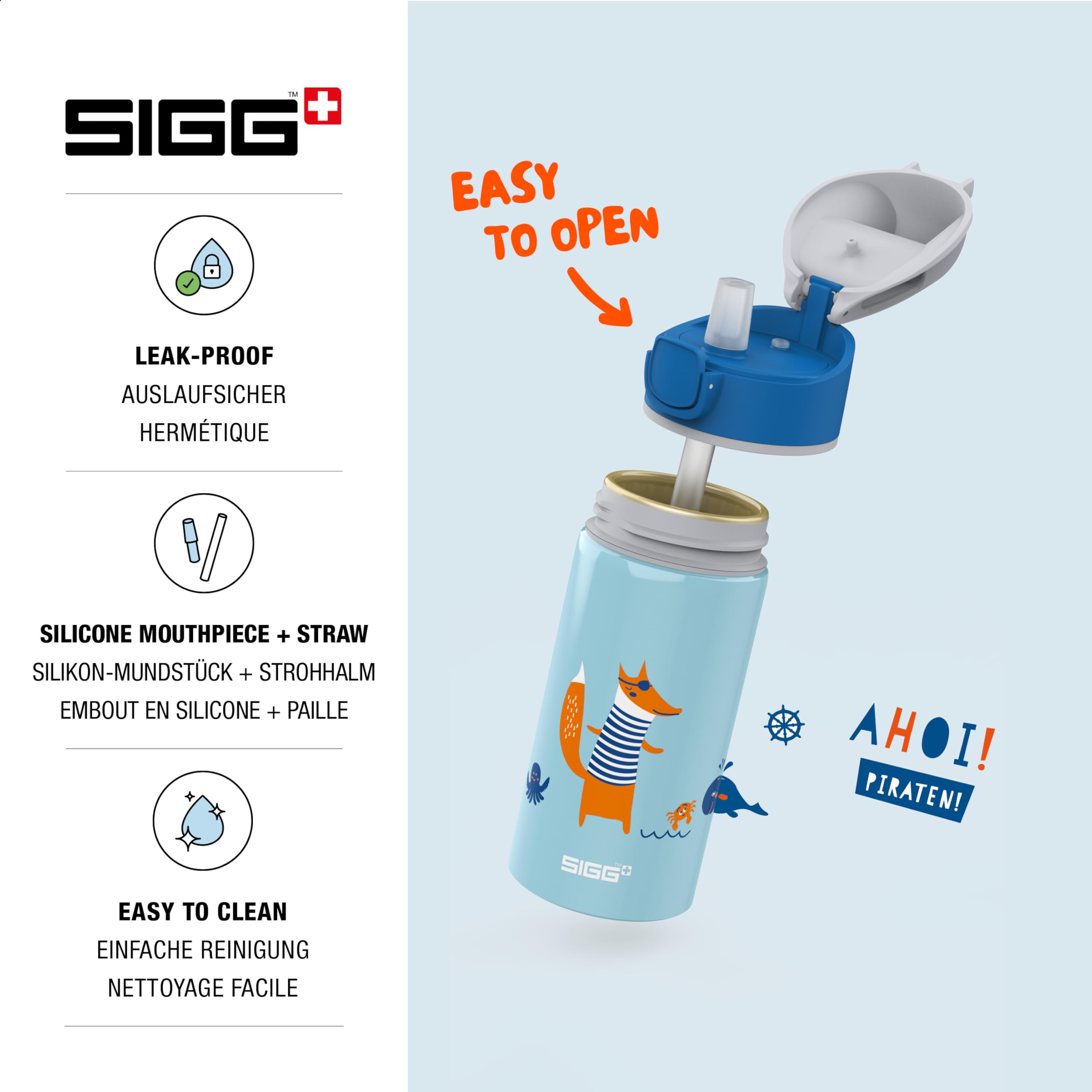 Sigg Uniseks - Dzieci Lis 8730,10 Butelka, Wielokolorowy, 384 ml