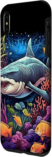 Vista 26 de Funda para iPhone 12/12 Pro Tiger Shark Sea Ocean Underwater Shark Lover