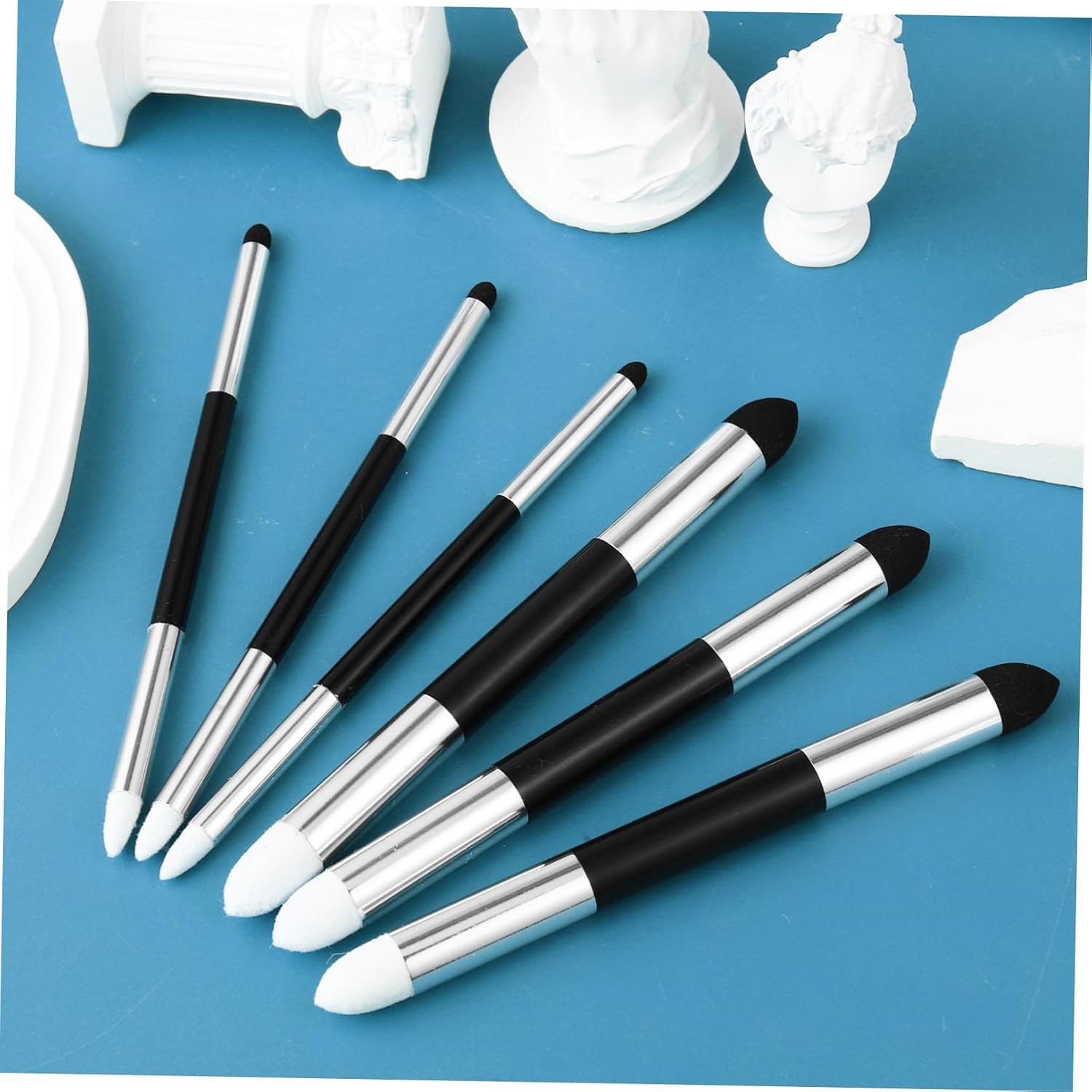 LOLIPPYY 6 Pcs Art Blending Brushes for Drawing Dual Tip Blending Sponges for Sketching for Painting Supplies