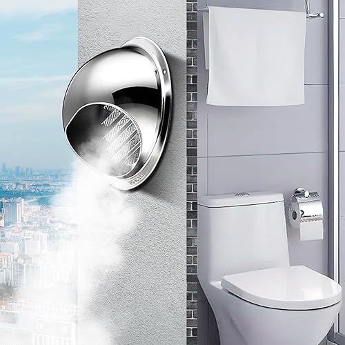 Miniatura 2 de KDDEON 304 Stainless Steel Chimney Cowl Cap,Bathroom Heater Ventilation Exhaust Vent,Round Wall Vent Outlet Cover,Exhaust Pipe Chimney Rain Cap,Flue