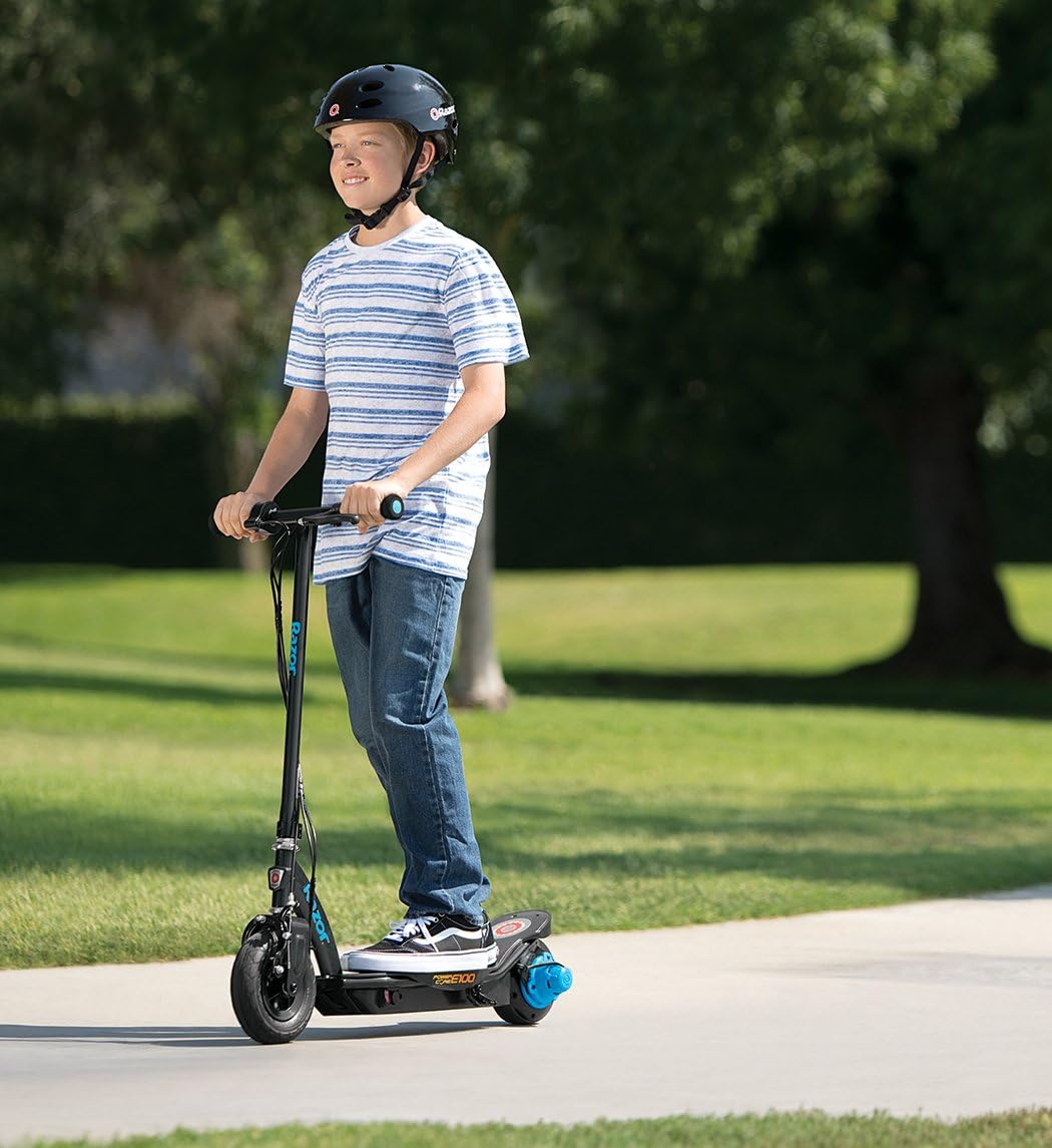 Flаѕh Dеаlѕ - 40% оƒƒ Razor Power Core E100 Electric Scooter - 100w Hub Motor, 8 Air-Filled Tire, Up to 11 mph and 60 min Ride Time, for Kids Ages 8 and Up