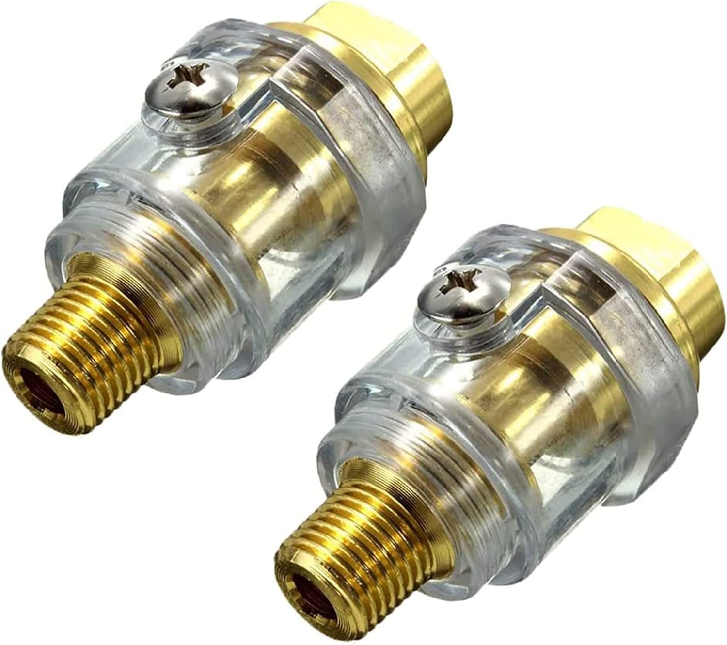 1/4"Npt Compressed Air Oiler 2 Pieces Compressed Air Oiler Mini Mist