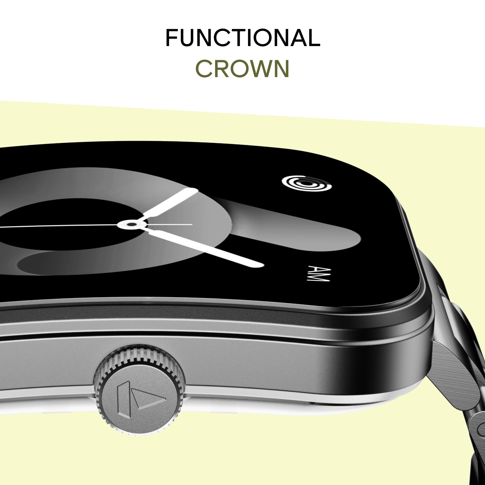 boAt Wave Sigma 3 Curv Smartwatch with 2.01” (5.33 cm) Immersive Curved Display, Metallic Finish, Functional Crown, BT Calling, Sleep, Stress, Heart Rate & SpO2 Monitoring, SOS, IP68 (Black Steel) — Amazon image 6