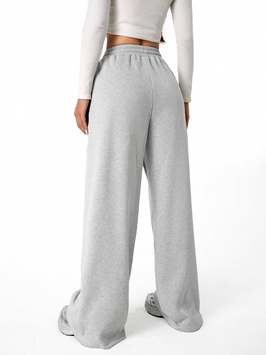 Verdusa Women's Coquette Bow Baggy Sweatpants Fitness Clothing Wide Leg Pants with Pockets - Image 2