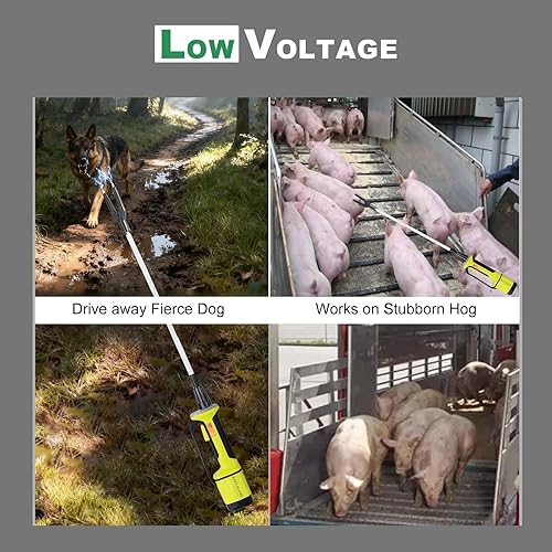 Vista 13 de VETPLUS - Prod de ganado recargable para ganado vaca, perro, cerdo, cabra y oveja, con luz LED de antorcha, equipado con eje flexible.