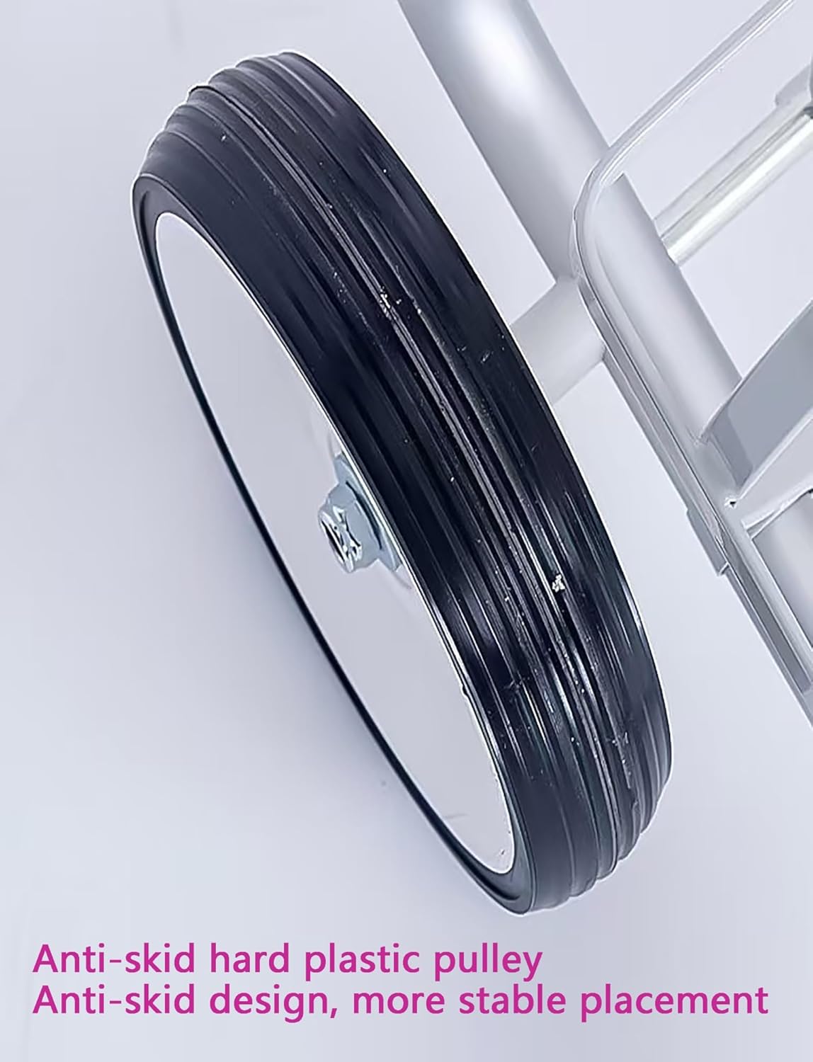 Portable 2-Wheel Oxygen Cylinder Cart, 23.5cm Diameter Oxygen Tank Trolley with Handle, Rolling Gas Bottle Storage Rack for Home Use, Lightweight Oxygen Tank Transporter - Image 5