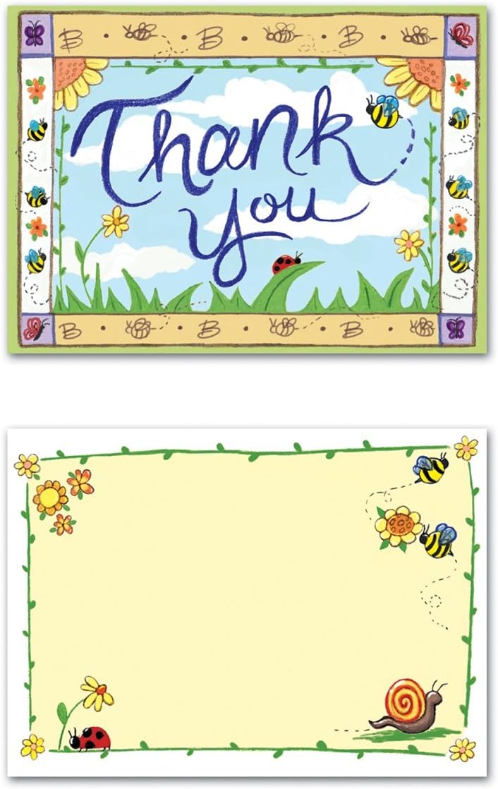 Party Central Club Pack of 96 Blue and Yellow 'Thank You' Notes 5.5"
