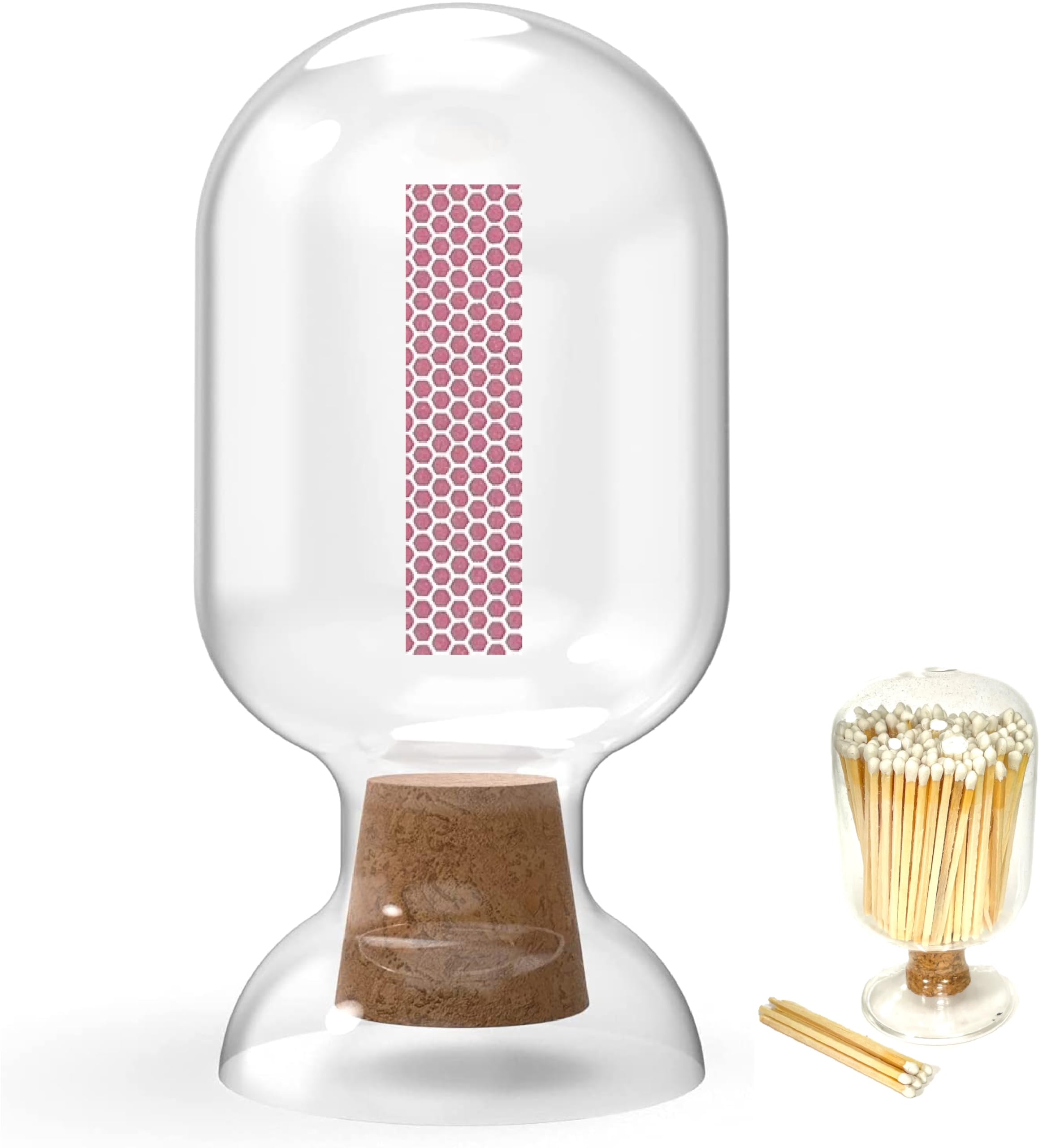 Amazon.com: 4 盎司(約113.4 毫升)小型玻璃克洛奇罐| 可容納2 英吋(約5.0 公分)火柴、棉花棒、牙籤等。 |  裝飾倒置搭配架,適用於蠟燭展示克駱克(4 盎司) : 健康與家庭