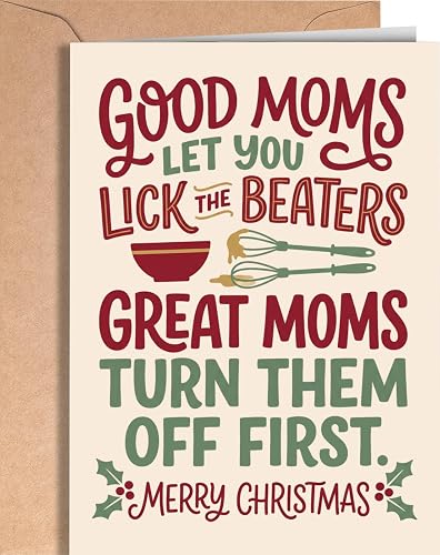 Funny Christmas Card for Mom – Mom Christmas Card from Son or Daughter – Humorou