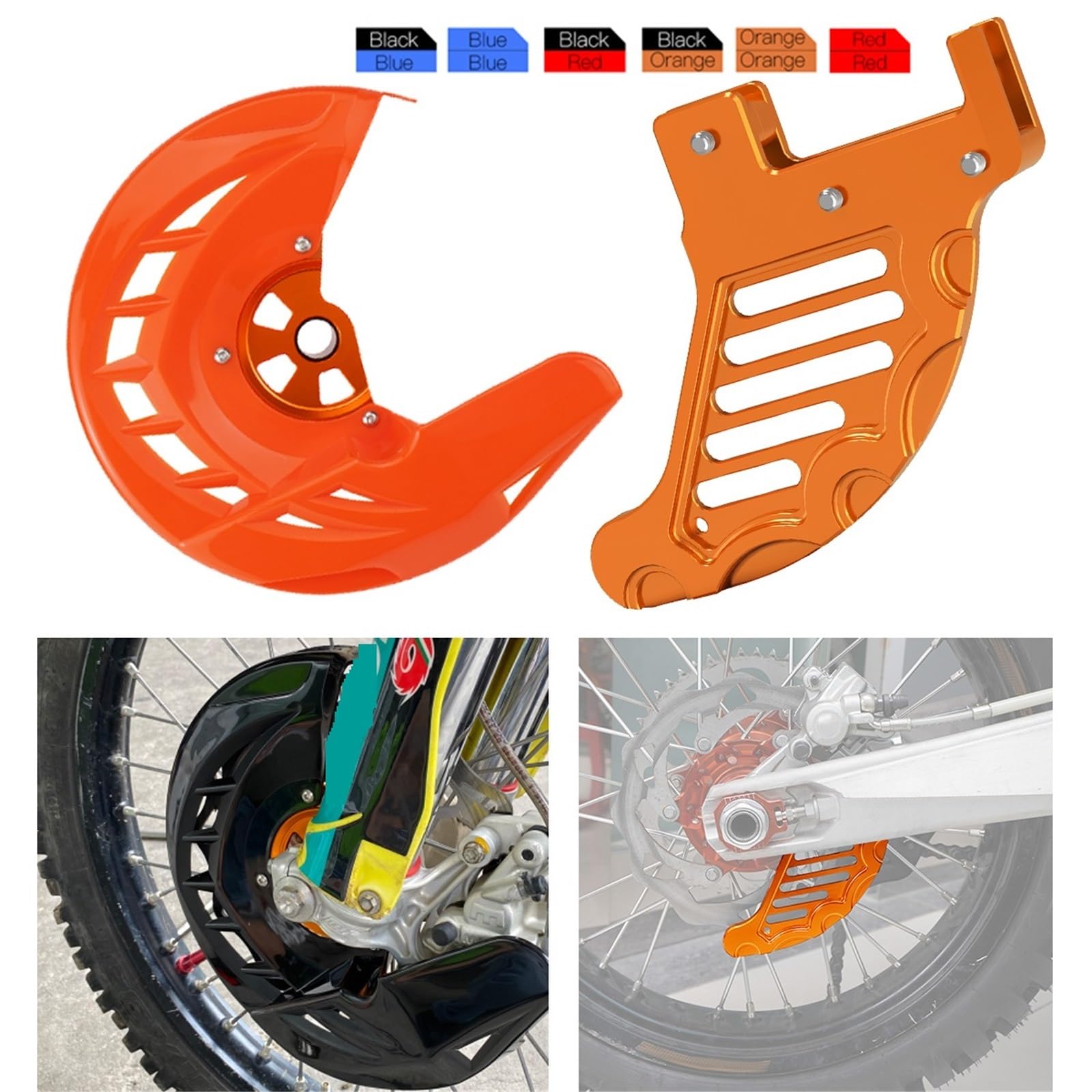 Osłona tarczy hamulcowej Pasuje Do KTM EXC 300 XCW EXCF 6D TPi 500 450 400 350 250 200 2015-2022 Osłona Tarczy Hamulcowej Przedniej I Tylnej(Rear Blue)