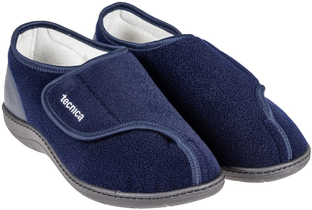 EXTRO STYLE Tecnica 3 Kle Blu, Linea Anziani, Microfibra, Scarpa Ortopedica Made in Italy, Plantare Estraibile, Chiusura a Strappo, Scarpe Ortopediche, Dispositivo Medico Classe 1