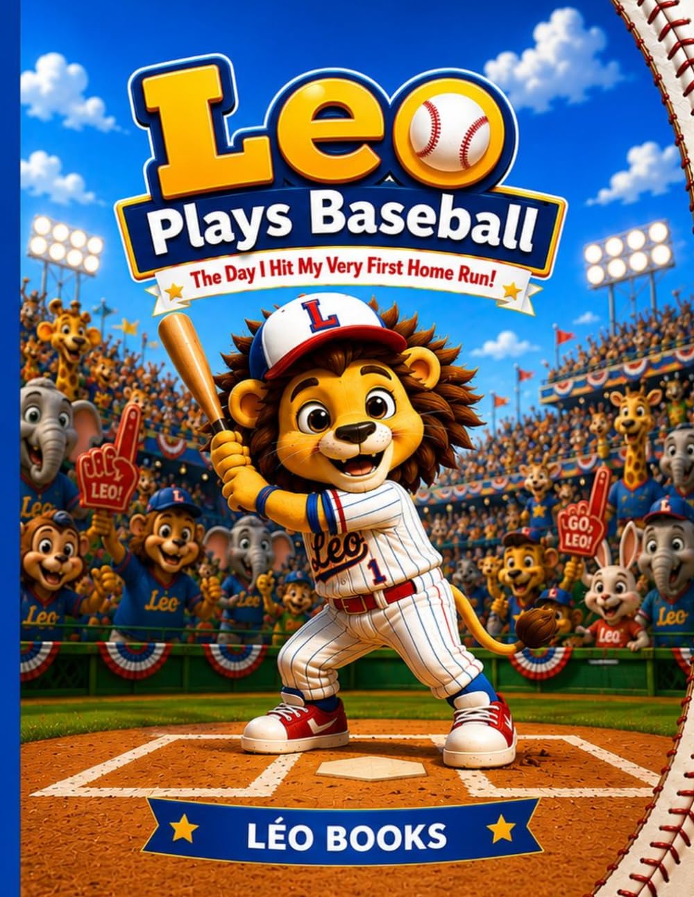 Leo Plays Basball: The Day I Hit My Very First Home Run! (Leo Books Series)