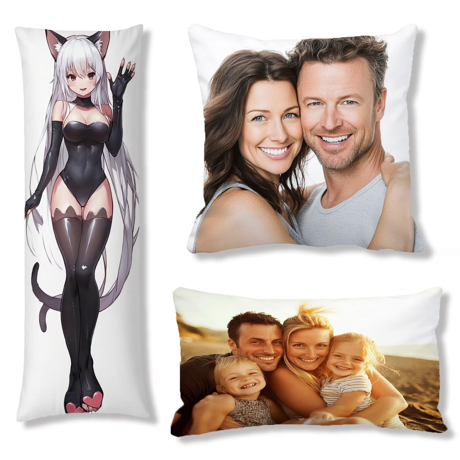 Coussin Personnalisé Photo, Coussin Canape, Taie Oreiller 60x180, Cod88