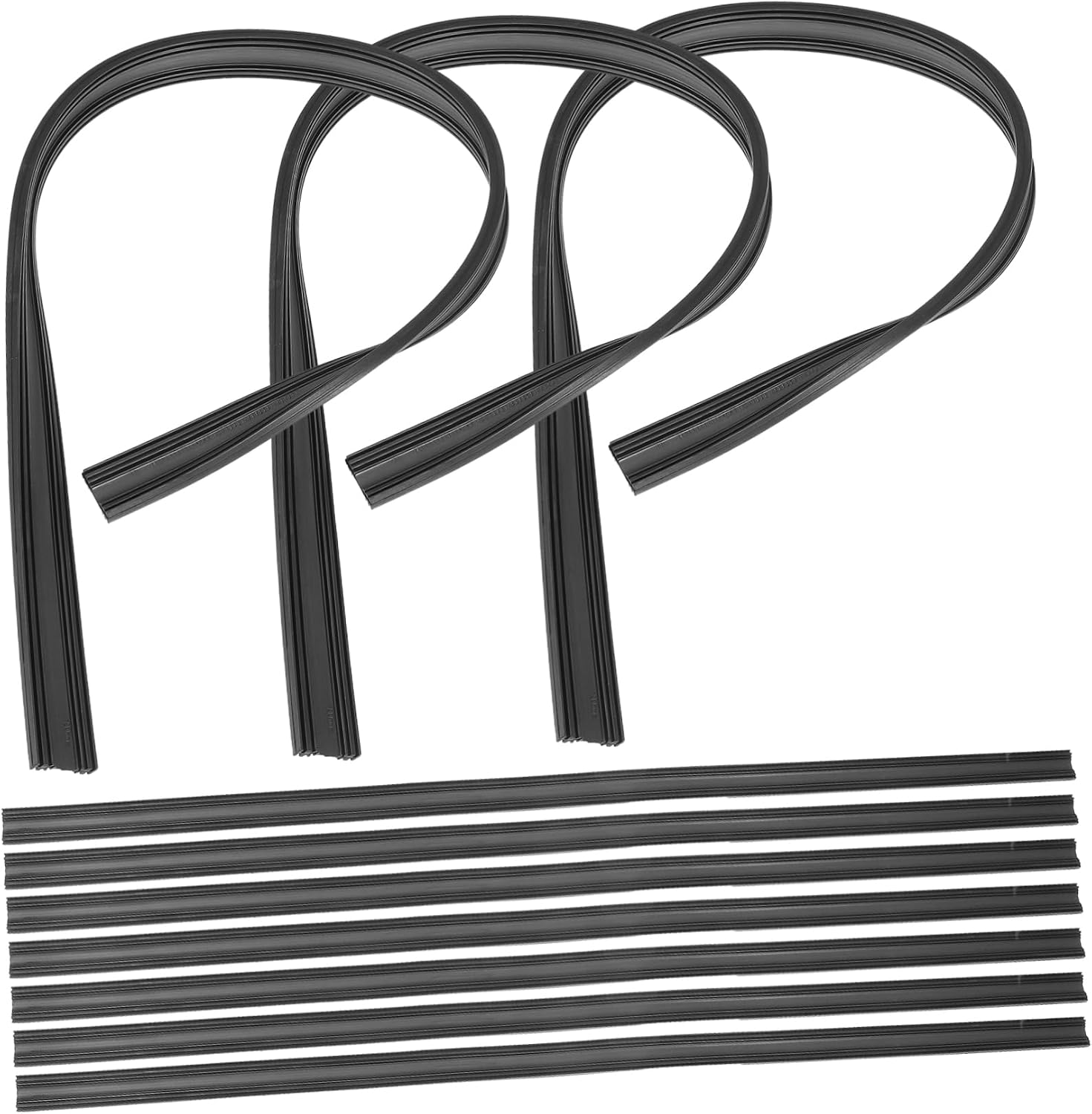 10Pcs Windshield Wiper Strips Durable Auto Rubber Strips Frameless Design for All Weather Conditions Easy Installation for Cars