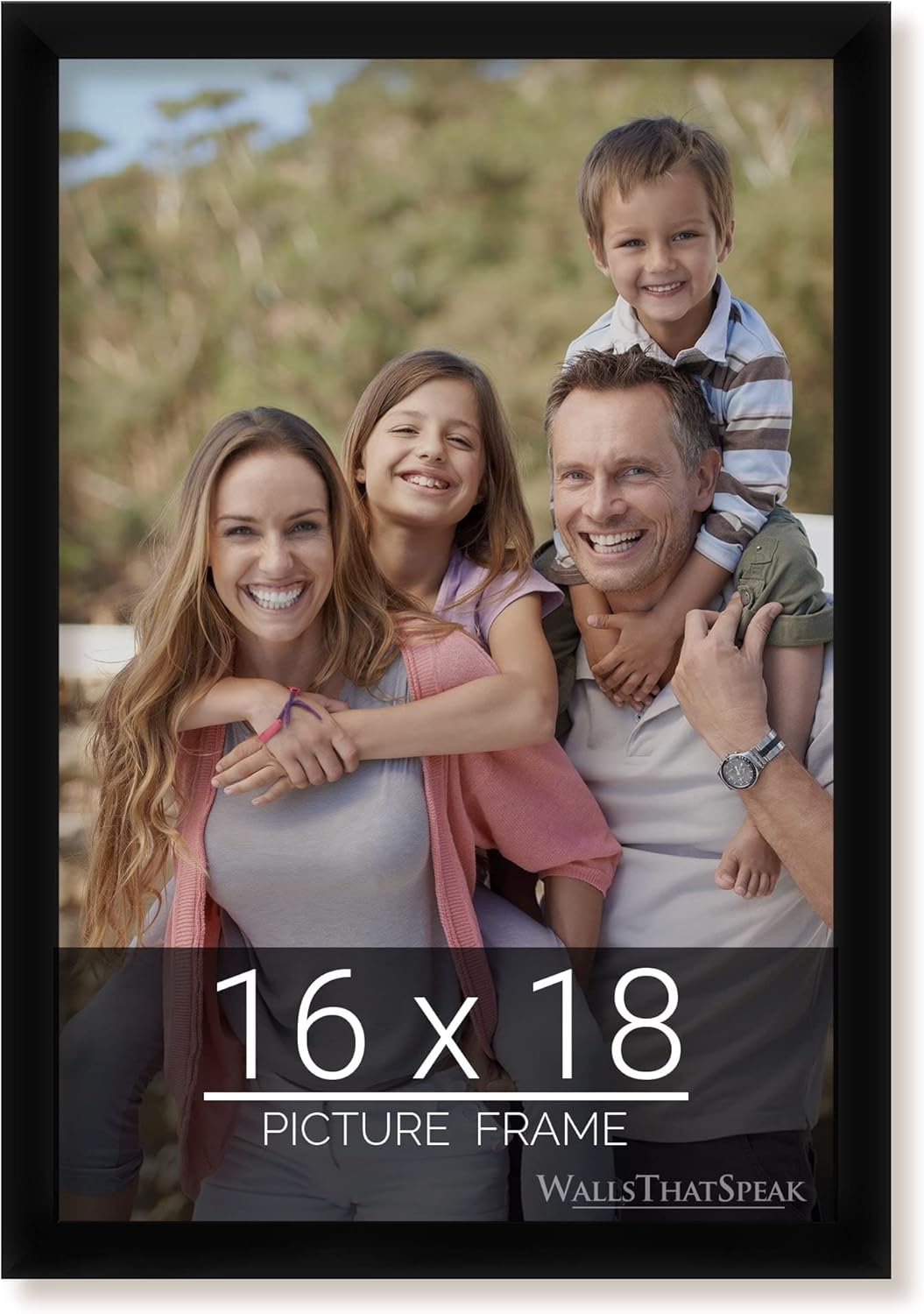 wallsthatspeak 16x18 Black Picture Frame for Puzzles Posters Photos or Artwork