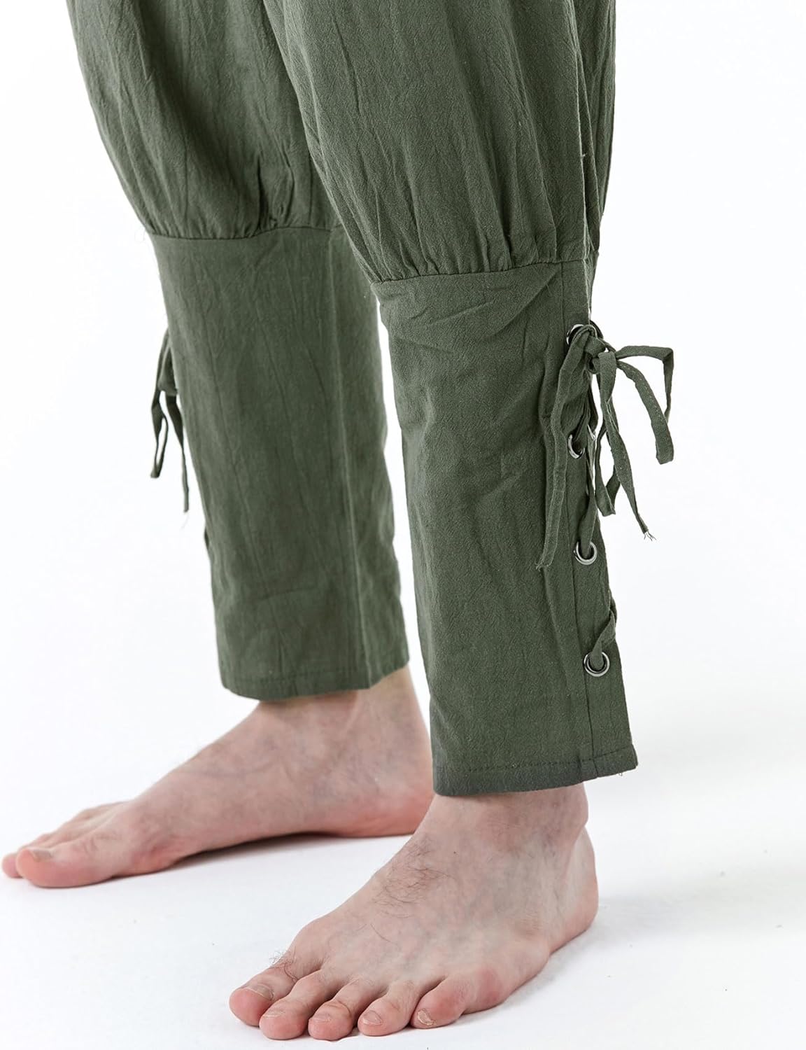 JEMITOP Men's Pure Cotton Vintage Ankle Banded Pants for Renaissance Pirate Viking Medieval Costume - Image 6