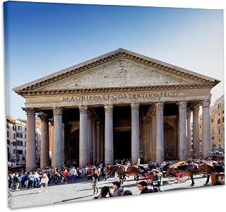 3dRose The Pantheon worlds largest unreinforced concrete dome in Rome, Italy Museum Grade Canvas Wrap 14x11