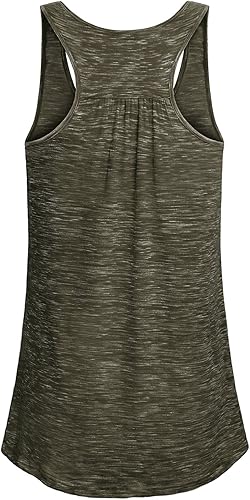 Miniatura 2 de Cestyle - Camiseta sin mangas para mujer, cuello redondo, corte holgado, para entrenamiento