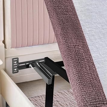 Colinktool Headboard Brackets for Adjustable Bed, Universal, Black, Steel, Wall Mount, 2 Count