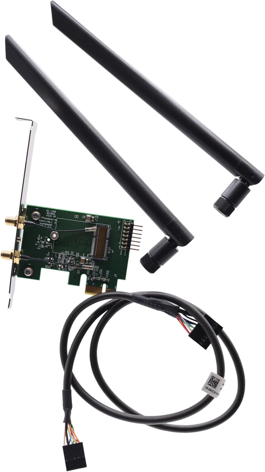 Deal4GO PCIe to M.2 Wireless WiFi Adapter 7HP8W 07HP8W w/BT Cable Replacement for Dell Precision 5820 7920 5860 7960 7820 7875 (NO Wi Fi Card)