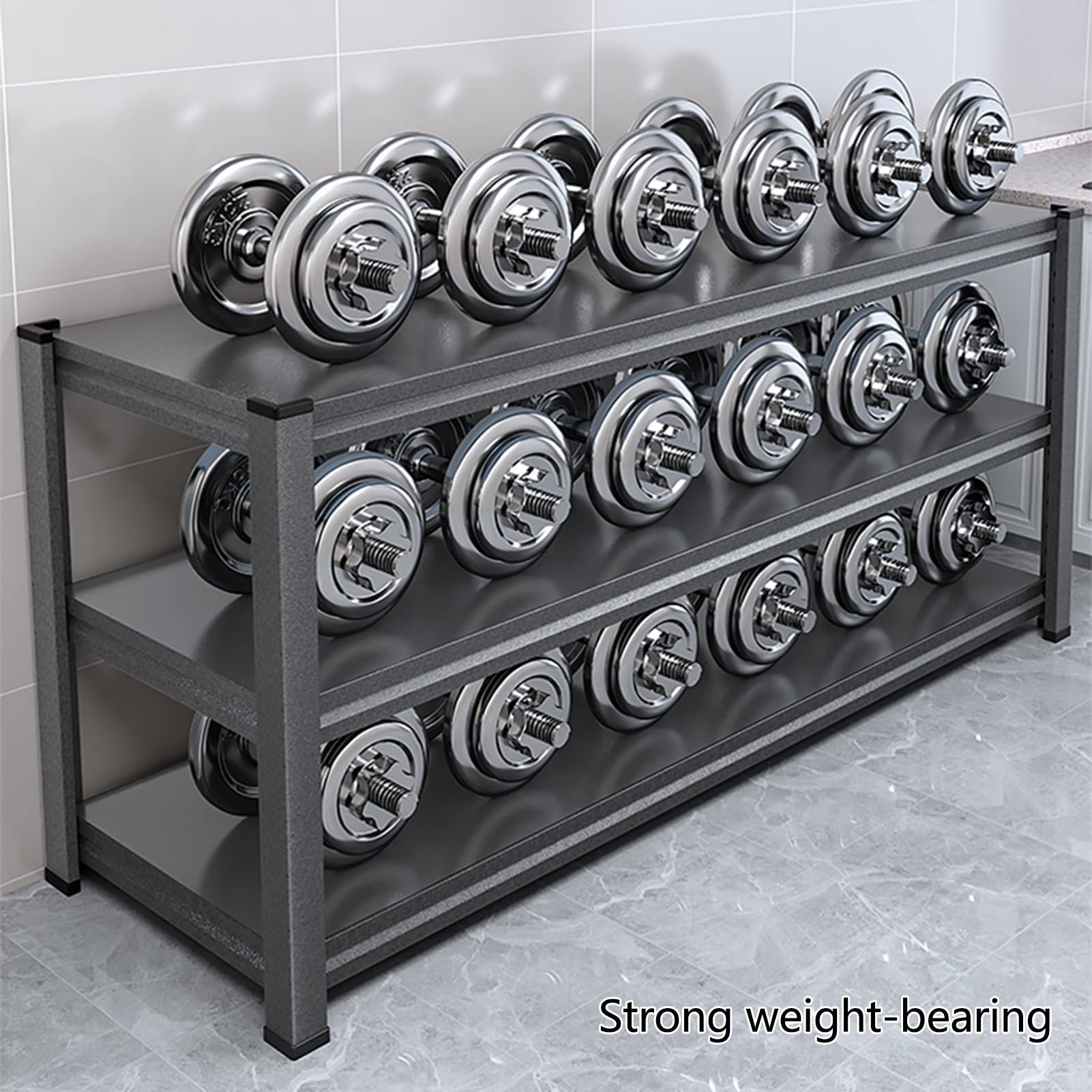 3-stöckig Küche Lagerregal, Schwerlast Höhenverstellbar Stehen Metall Regale, Küche Garage Büro Heim Wasserdicht Organisation Gestell (Farbe : Schwarz, Größe : 40x35x80cm)