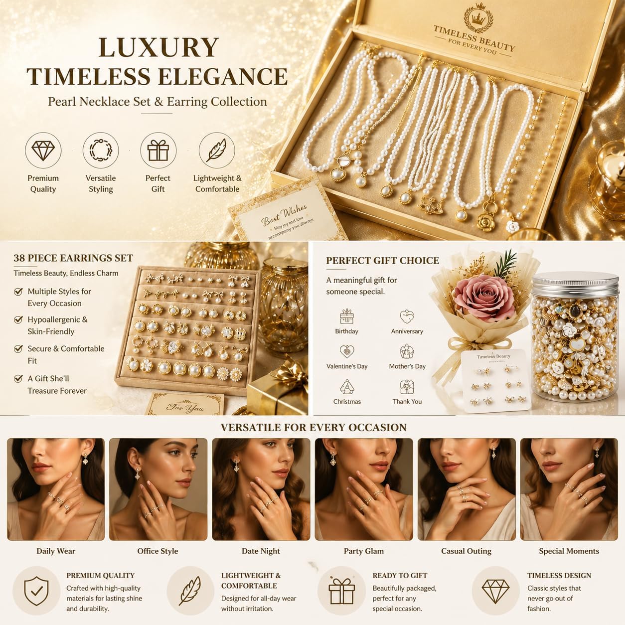 Mystery Jewelry Jar Set – 50-60 Pcs Surprise Jewelry Box for Women | Fashion Jewelry Bundle Gift (Gothic, Cute Dopamine, Y2K,Retro, Bohemian, Pearl Style) | Perfect Birthday, Christmas & Valentine’s Day Gift for Her