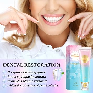 Radiant Whitening Toothpaste, Niacinamide Whitening Toothpaste, Niacinamide Dazzling Toothpastes White, Teeth Whitenings Toothpastes, Fresh Breath Tooth Paste, Remove Tooth Stains(2pcs