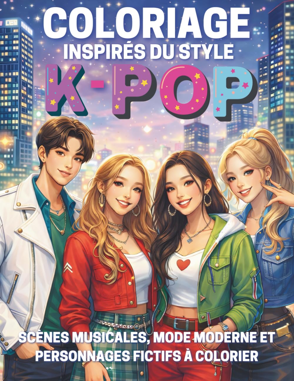 Coloriages inspirés du style K‑pop: Scènes musicales, mode moderne et personnages fictifs à colorier