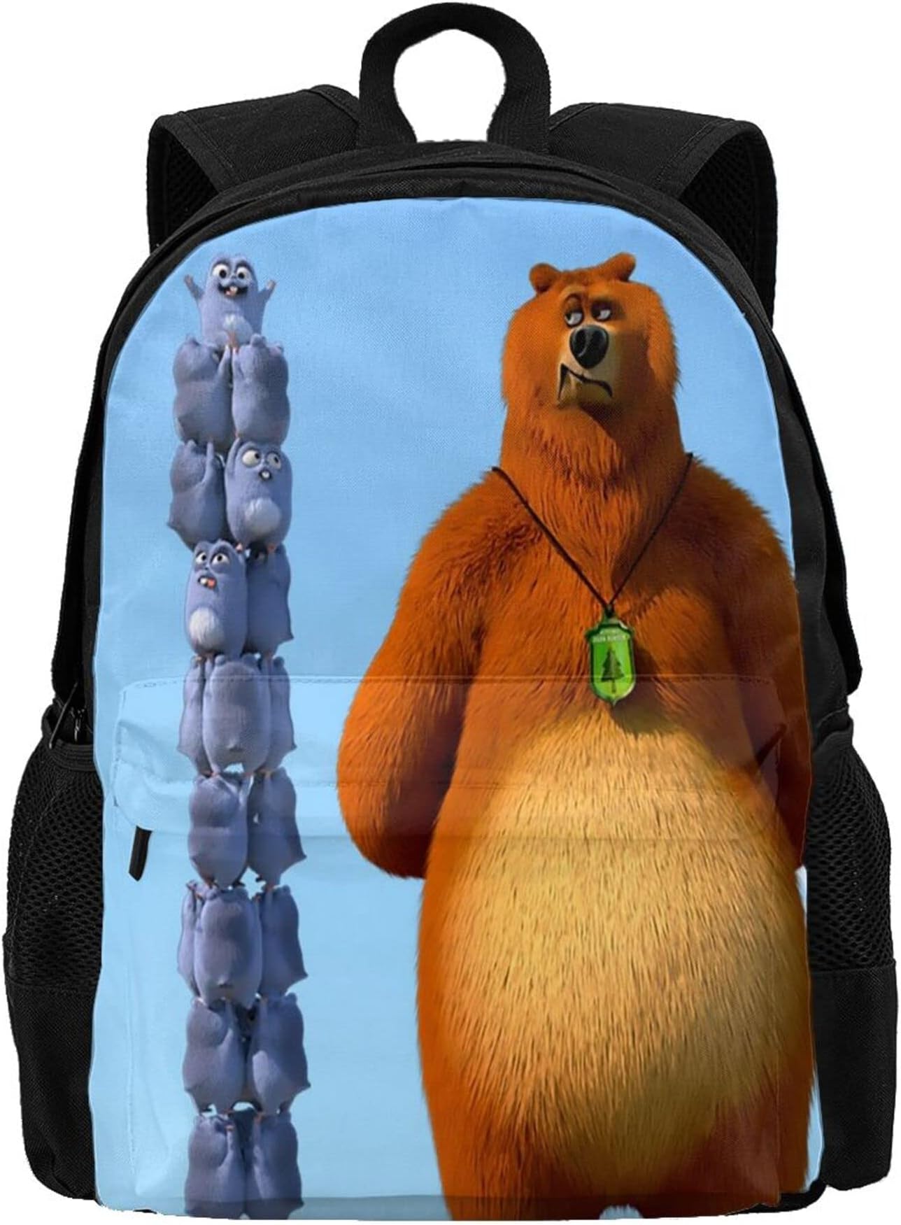 Grizzy With The Lemmings Laptop Backpack College School Travel Daypack 2 Compartment Basic Bag Shoulders Rucksack
